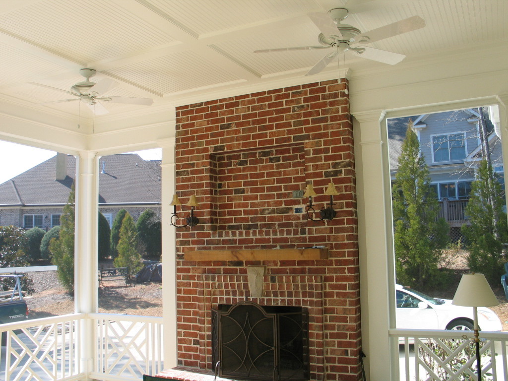 Brick Outdoor Fireplace On Screened Porch Archadeck Outdoor Living