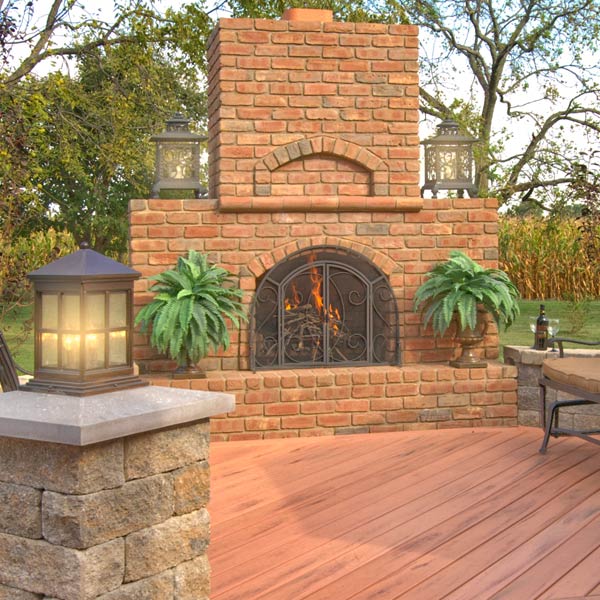 Circular Fire Pit On Curved Patio Archadeck Outdoor Living